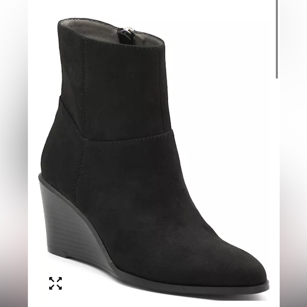 Adrienne Vittadini Vito Wedge Booties/Black/2.5 Heel/Used Good/Sz 9
